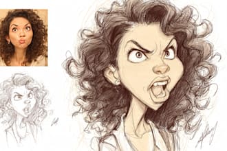 draw amazing cartoon caricature