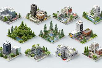 design a isometric event map or illustrated maps