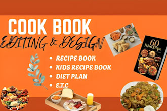 write recipe book cookbook, cookbook design and formatting as a cookbook writer