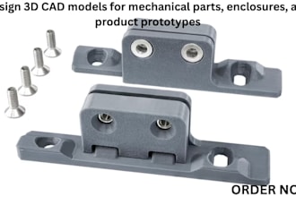 design 3d cad models for mechanical parts, enclosures, and product prototypes