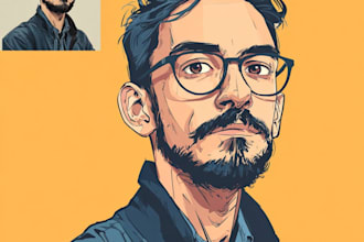 design vector cartoon portrait