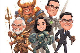 create an amazing superhero caricature character