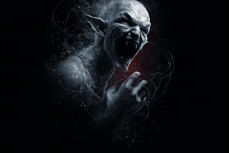 create anything dark art, horror, for merch and cover art
