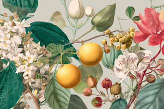 design awesome plants fruits botanical illustration