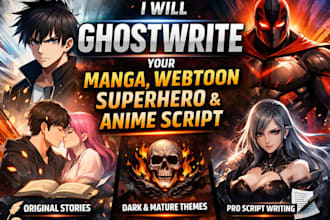 ghostwrite manga webtoon story write superhero comic book anime erotic script