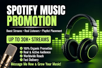increase spotify monthly listener with spotify music promotion