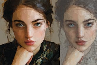 paint your custom realistic portrait painting