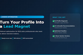 optimize your linkedin profile to attract b2b leads