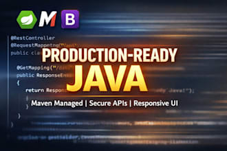 develop a professional java spring boot web app and rest API