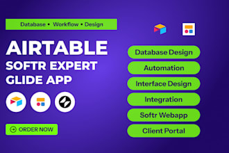 setup client portal softr webapp airtable database realtime dashboard glideapp