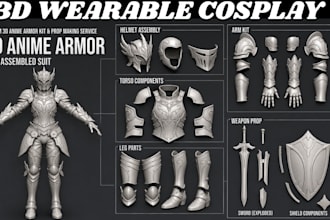 3d wearable cosplay armor 3d cosplay print and paint 3d mask helmet armor stl