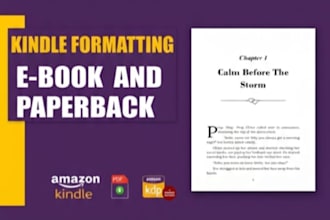do ebook and paperback formatting for KDP