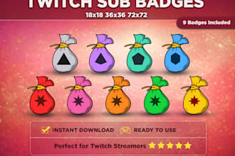 make some cute twitch badges for your channel