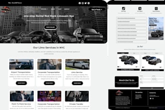 design limousine website , chauffeur website  auto car rental