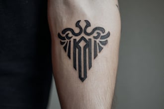 draw vintage logo retro hand drawn tattoo art illustration