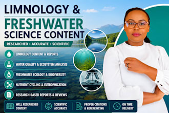 write limnology and freshwater science content