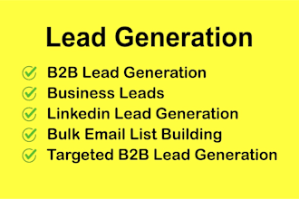 build quality bulk email list  b2b lead generationthrough targeted and linkedin