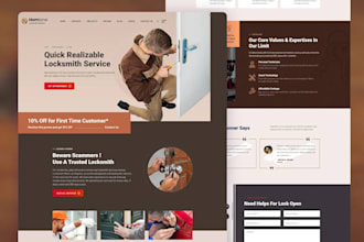 create locksmith website, locksmith landing page, handyman website