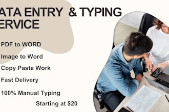 do manual typing, PDF to word