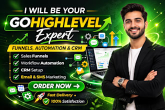 be your lovable gohighlevel expert for funnels automation CRM setup
