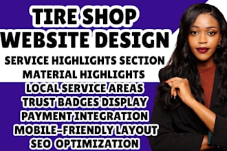 design tire shop website tire sales website tire service website auto tire site