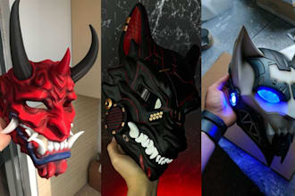 3d print and paint 3d mask cosplay helmet stl file 3d cosplay creation printing