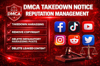 remove copyright takedown harassing  reports facebook insta