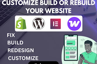 customize rebuild redesign wordpress wix shopify website