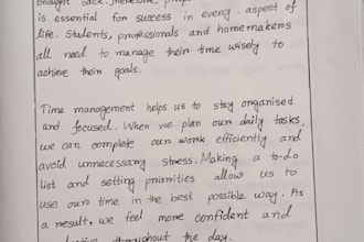 write neat and clean  handwritten pages in english and bangla
