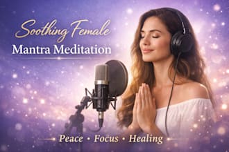 sing soothing female mantra meditations for peace, focus and healing