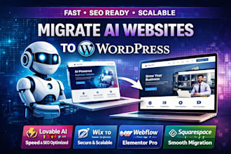 migrate lovable ai to wordpress, wix, clone lovable ai website to elementor pro