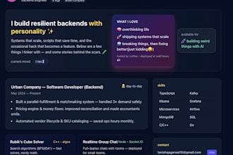 scalable backend services and high performance web applications