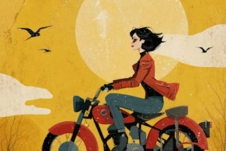 draw a artwork with vintage illustration style