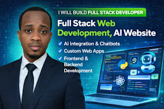 build full stack developer, full stack web development, ai website