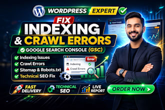 fix wordpress technical SEO, indexing and crawl errors in gsc