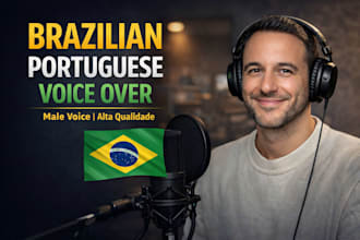 record a brazilian portuguese male voice over