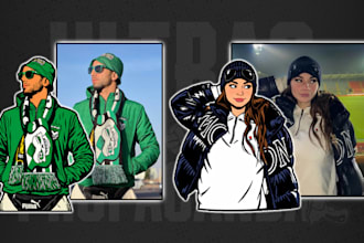 turn your ultras street photo into a vector digital avatar