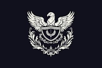design an eagle, falcon, hawk, animal logo with high quality