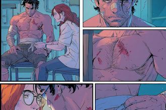 illustrate original full colour comic book page