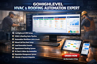 build setup gohighlevel hvac automation highlevel roofing CRM setup