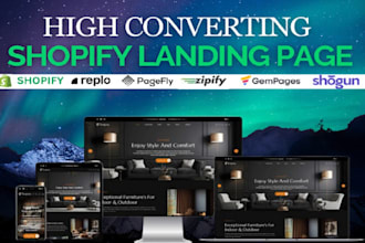 design shopify dropshipping store landing page product by replo pagefly gempage