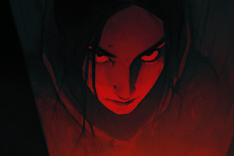 draw dark art horror illustration