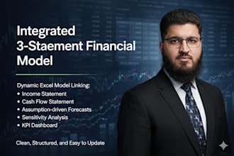 build advanced 3 statement financial model in excel with dashboard
