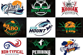 design and redesign hunting and fishing logo