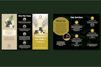 design brochure for wellness brand