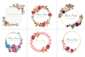 do hand drawn floral feminine botanical boho or signature logo for your brand