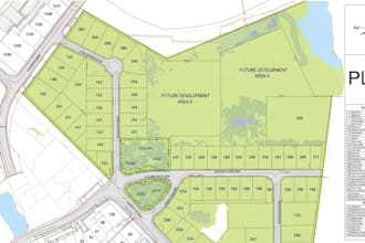 render landscape design, site plan, town plan, and plat map