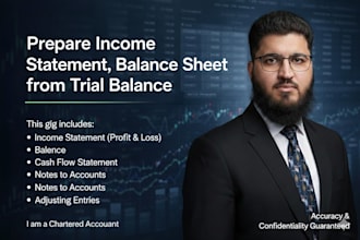 prepare financial statements from trial balance or day book