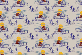 create seamless pattern design for fabric, packaging and more