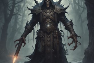 create dark art, horror or skull artworks illustration
